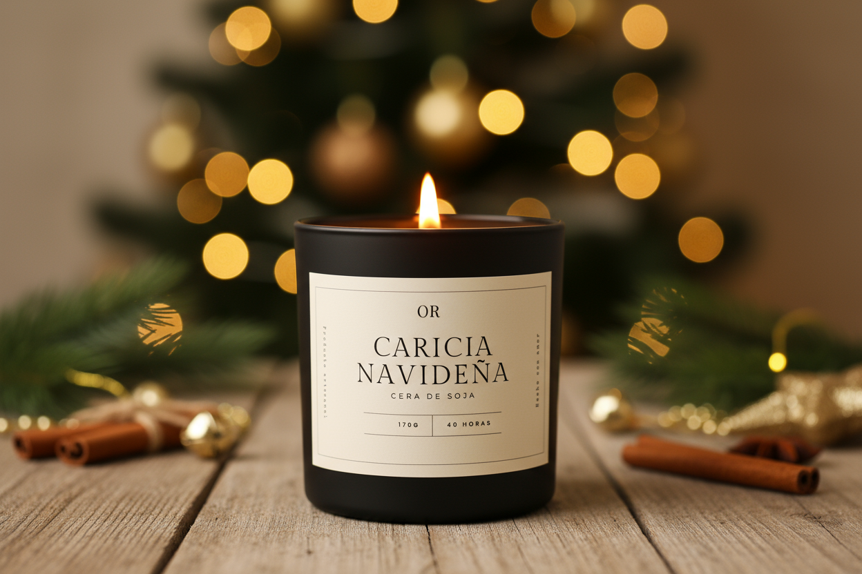Espiritu Navideño:Vela Aromatica Navidad